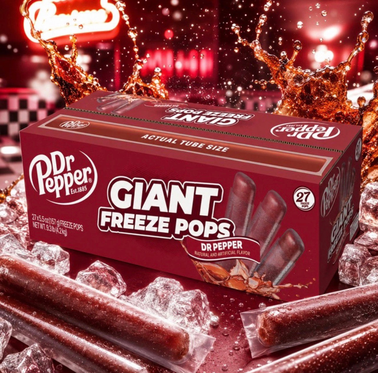 DR PEPPER GIANT FREEZE POPS USA IMPORT (27x150ml)