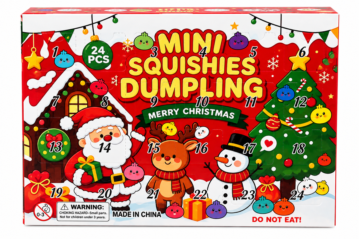 CHRISTMAS MINI SQUISHIES DUMPLING ADVENT CALENDAR