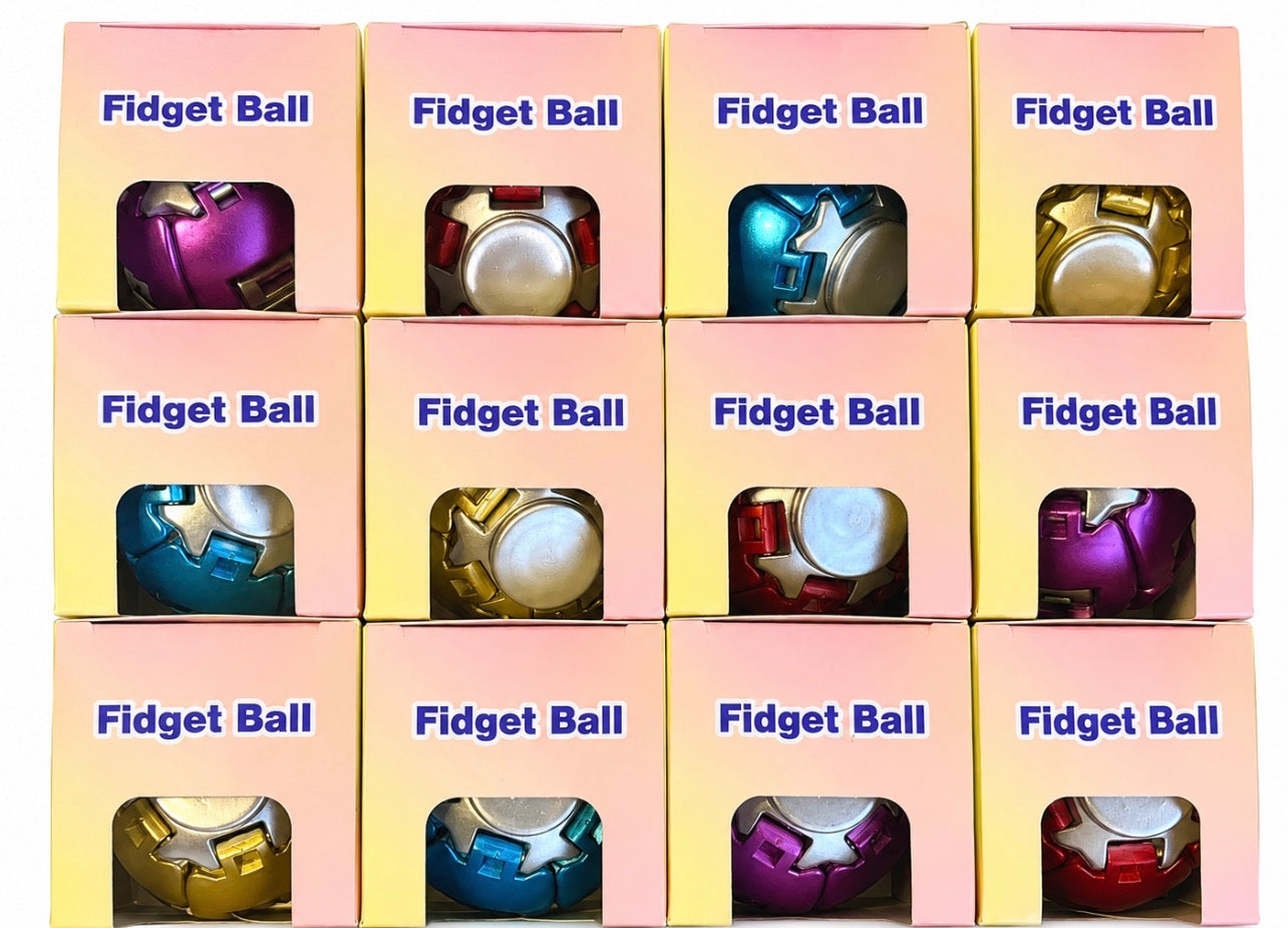 METALIC SPINNING FIDGET BALL (12PCS)