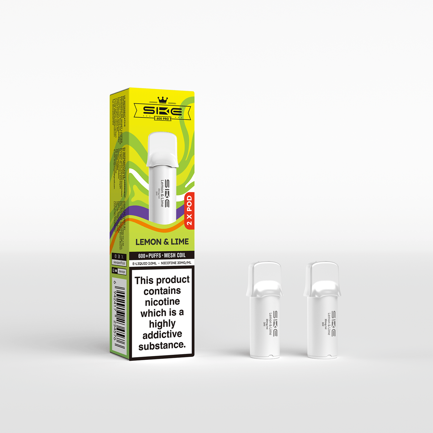 LEMON AND LIME - SKE PRO 600 POD (10PACK)