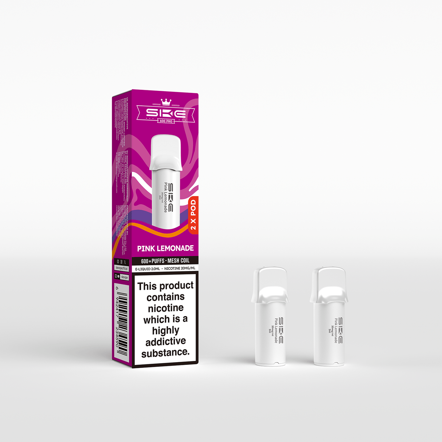 PINK LEMONADE - SKE PRO 600 POD (10PACK)