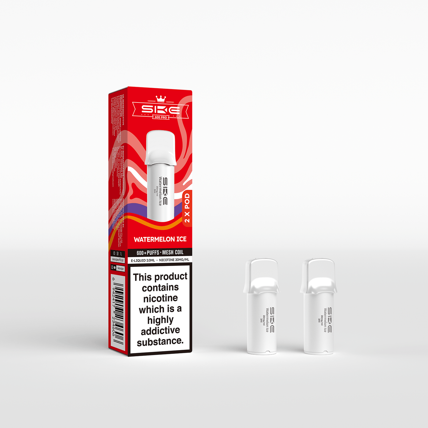 WATERMELON STRAWBERRY - SKE PRO 600 POD (10PACK)