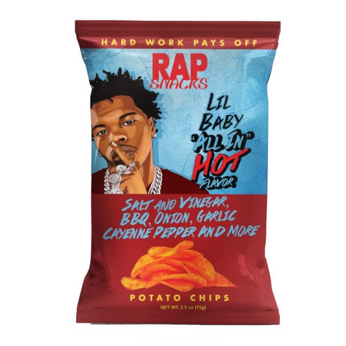 RAP SNACKS LIL BABY "ALL IN" HOT FLAVOUR - (12 X 71G)
