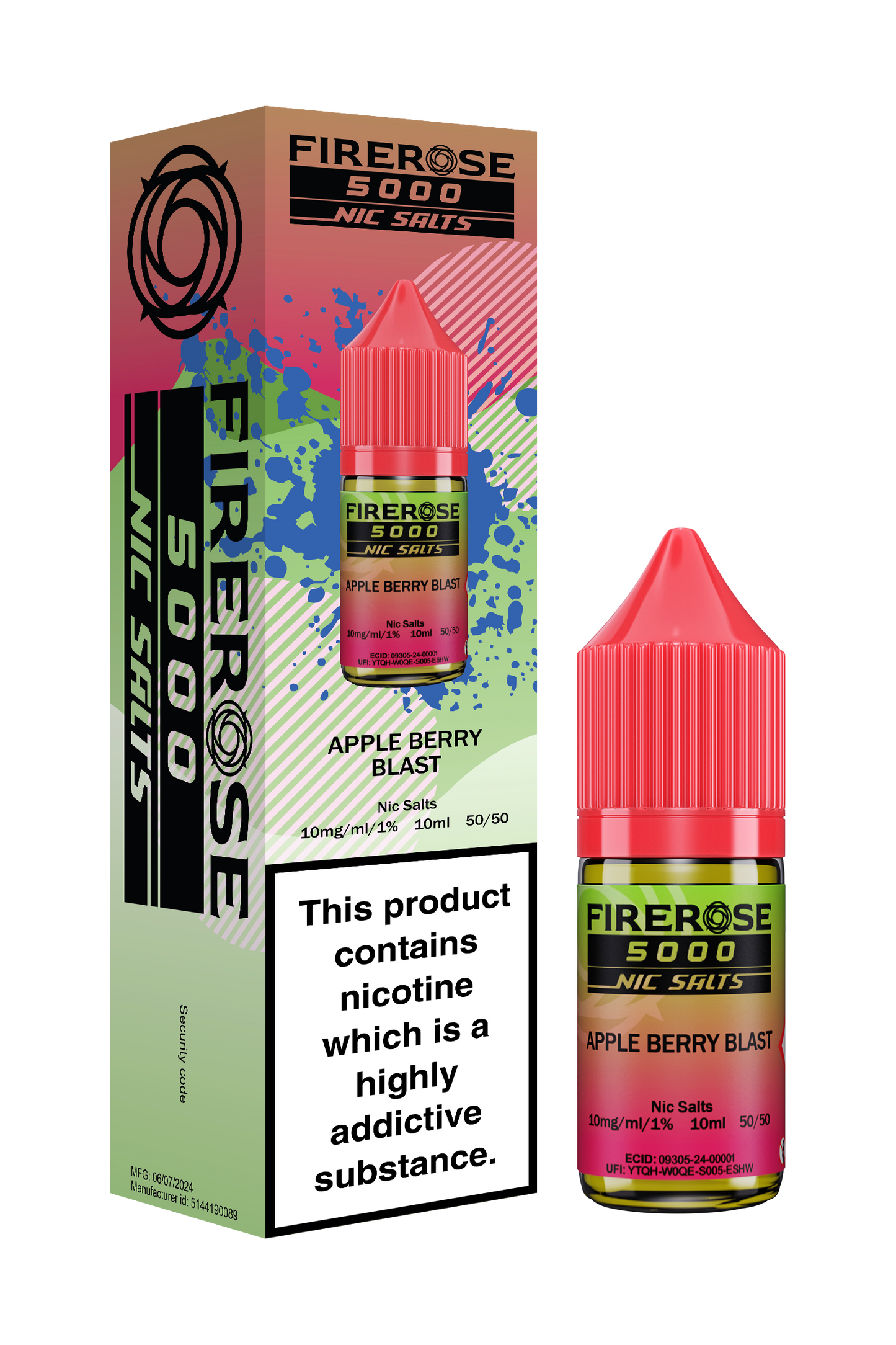 APPLE BERRY BLAST - FIREROSE NIC SALTS 10 MG