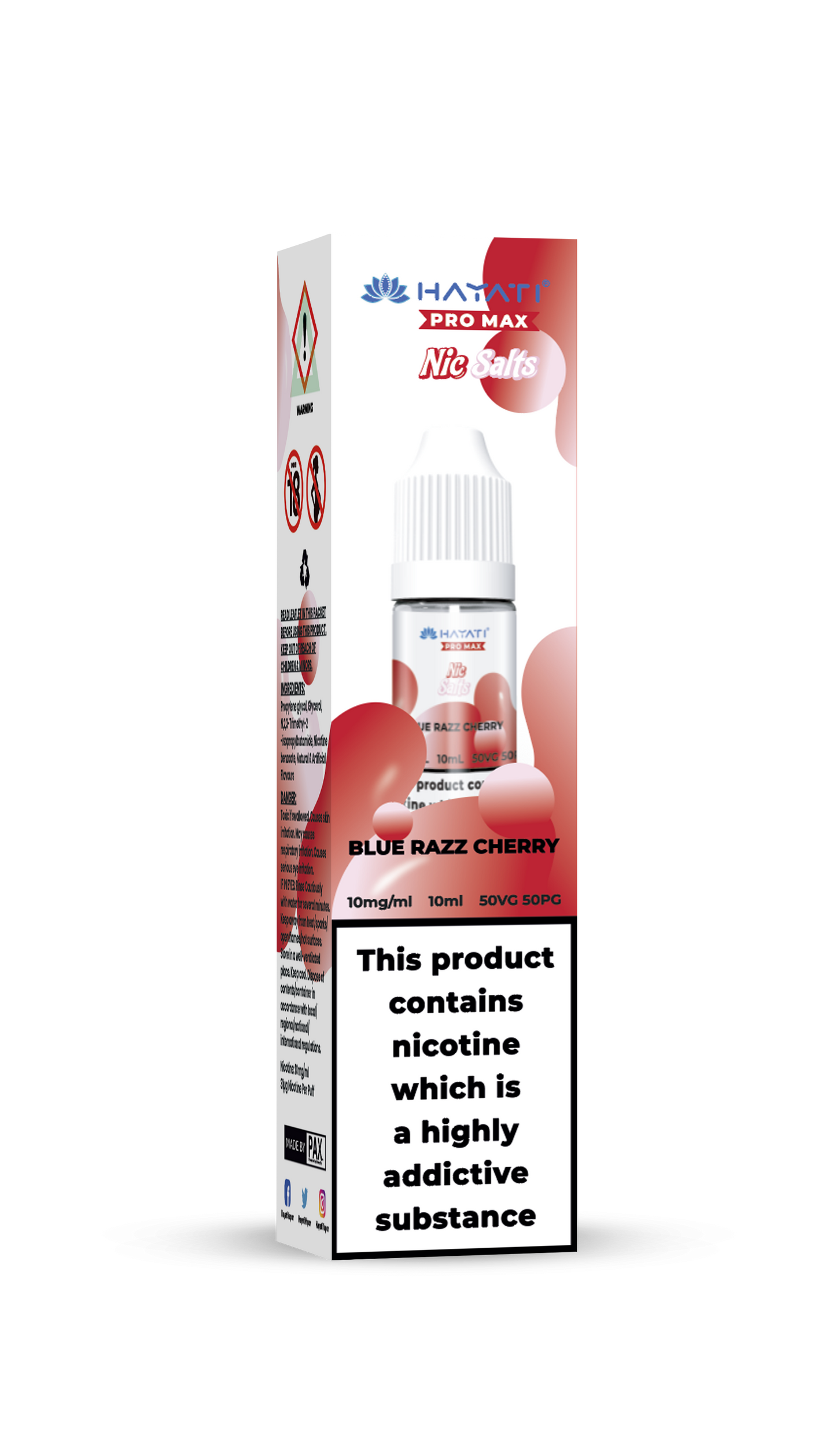 BLUE RAZZ CHERRY - HAYATI NIC SALTS 10 MG
