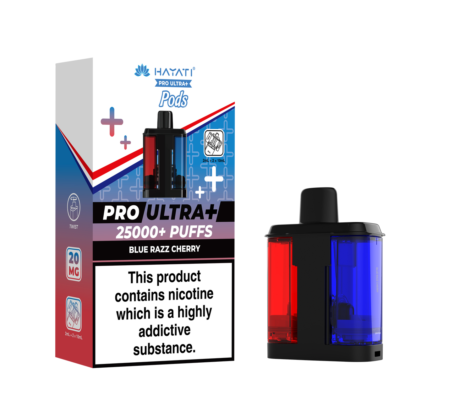 BLUE RAZZ CHERRY - HAYATI PRO ULTRA PODS 25K+