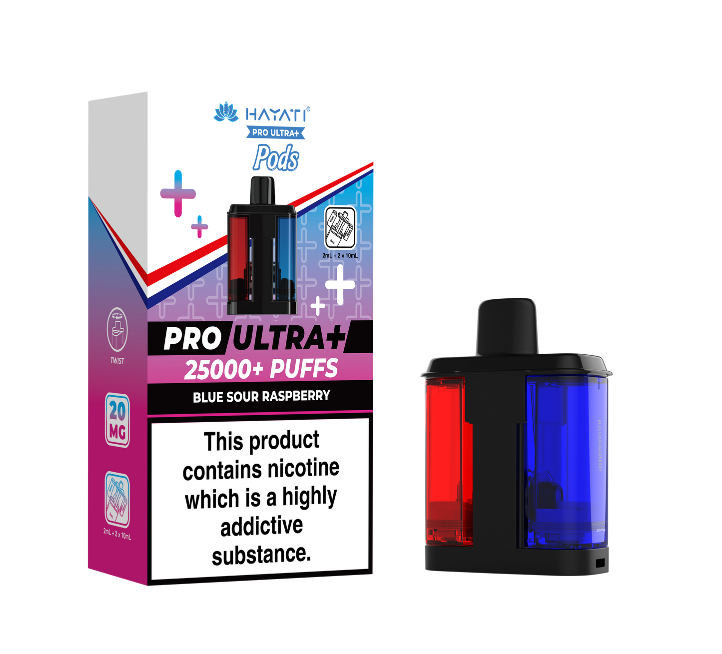 BLUE SOUR RASPBERRY - HAYATI PRO ULTRA PODS 25K+