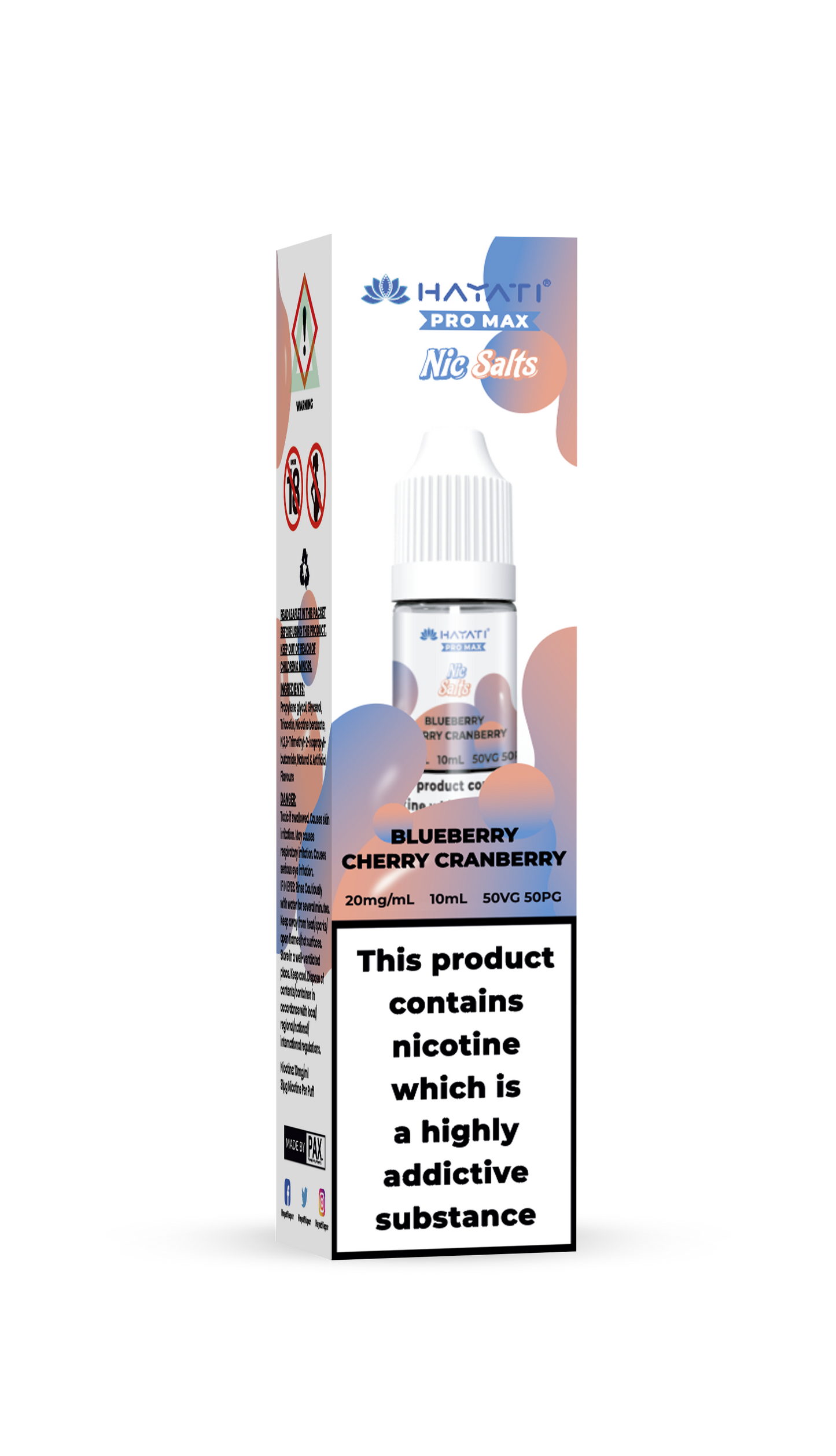 BLUEBERRY CHERRY CRANBERRY - HAYATI NIC SALTS 20 MG