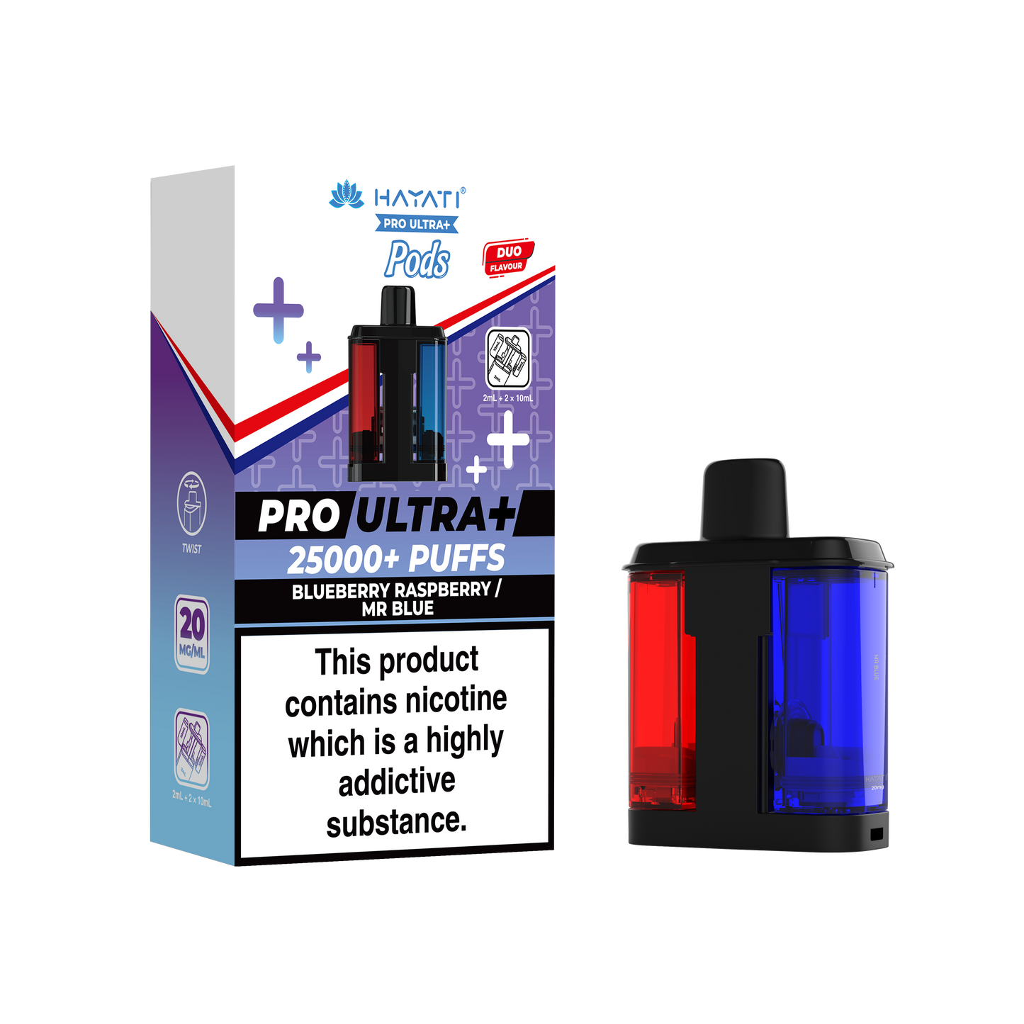 BLUEBERRY RASPBERRY/ MR BLUE - HAYATI PRO ULTRA PODS 25K+
