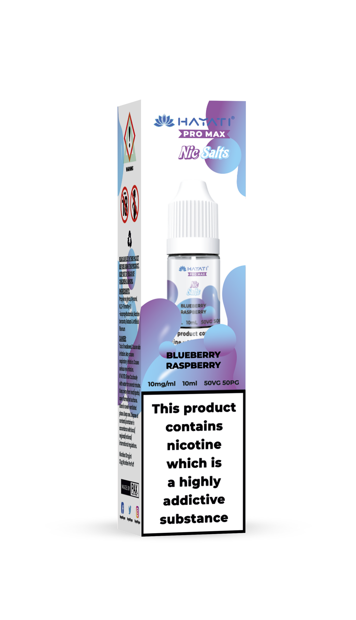 BLUEBERRY RASPBERRY - HAYATI NIC SALTS 10 MG