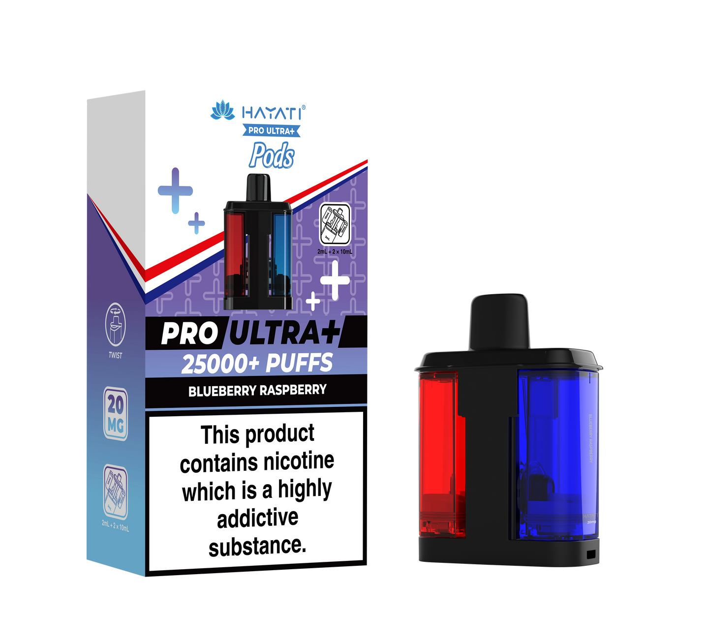 BLUEBERRY RASPBERRY - HAYATI PRO ULTRA PODS 25K+