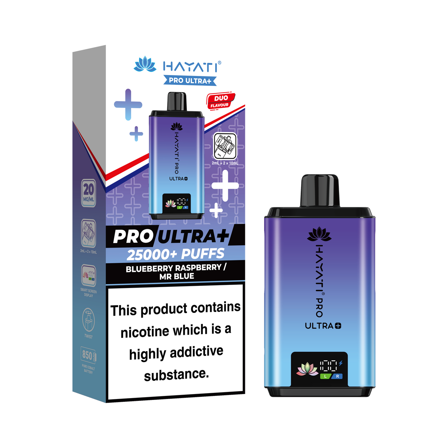 BLUEBERRY RASPBERRY/ MR BLUE - HAYATI PRO ULTRA 25K