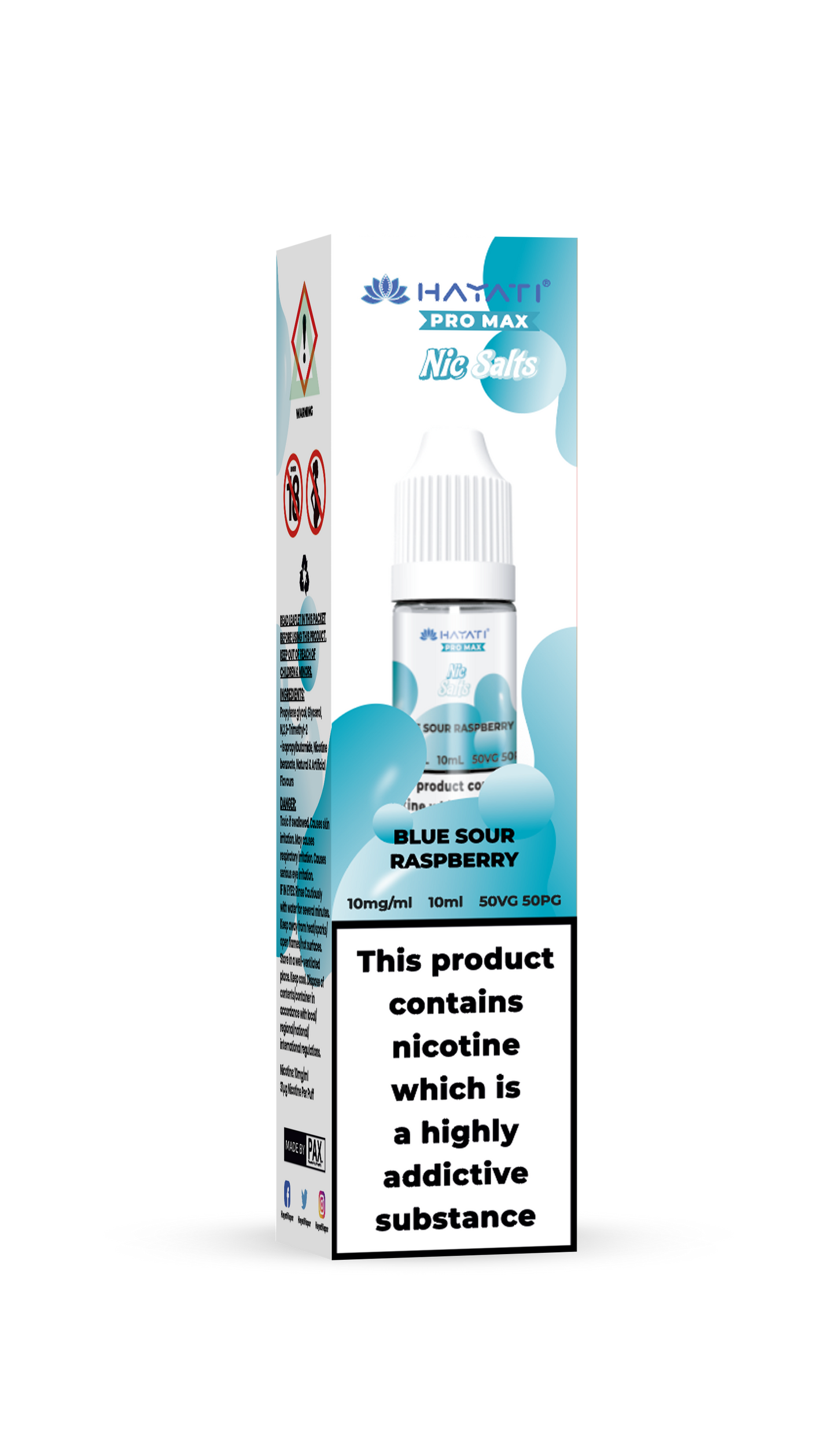 BLUE SOUR RASPBERRY - HAYATI NIC SALTS 10 MG