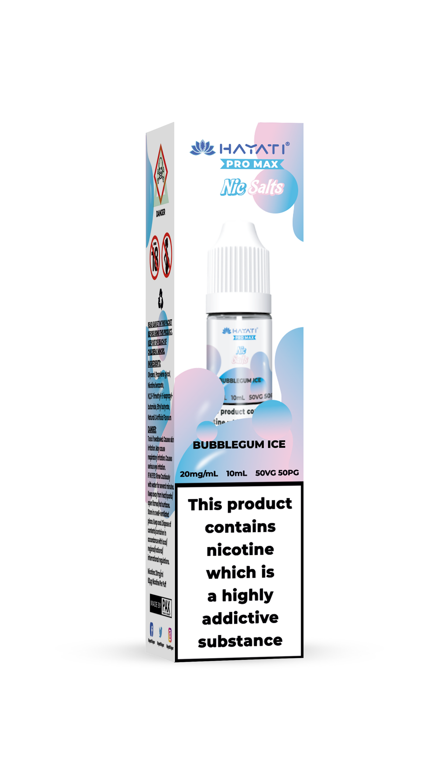 BUBBLEGUM ICE - HAYATI NIC SALTS 20 MG