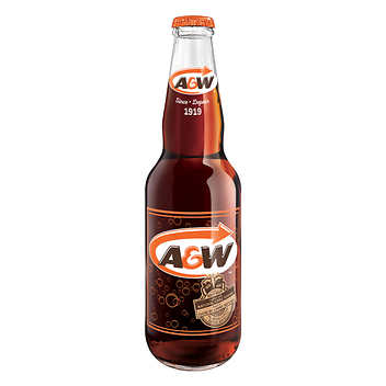 CANADIAN A&W ROOT BEER GLASS BOTTLES (24 X 341ML)