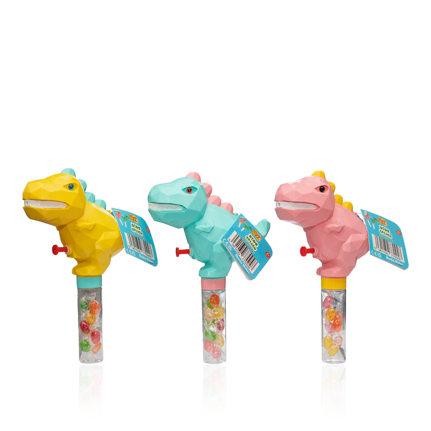 DINOSPLASH WATER GUN CANDY TOY (12x10g) (HALAL) - CANDY PARADISE
