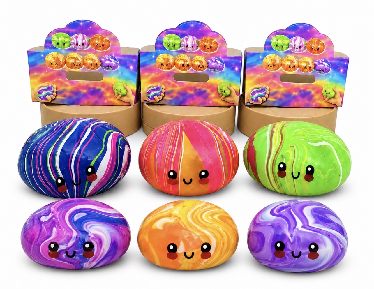 MARBLE SQUISHY BIG DUMPLINGS (12PK x 8.5cm)