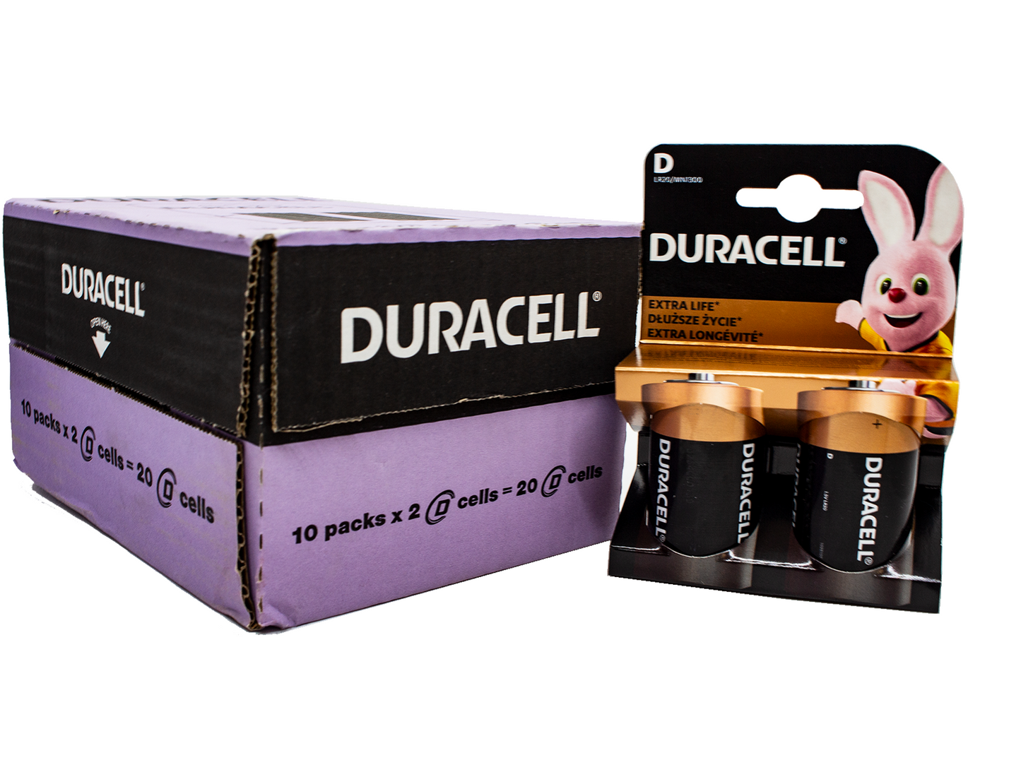 DURACELL D (10 PACKS OF 2)