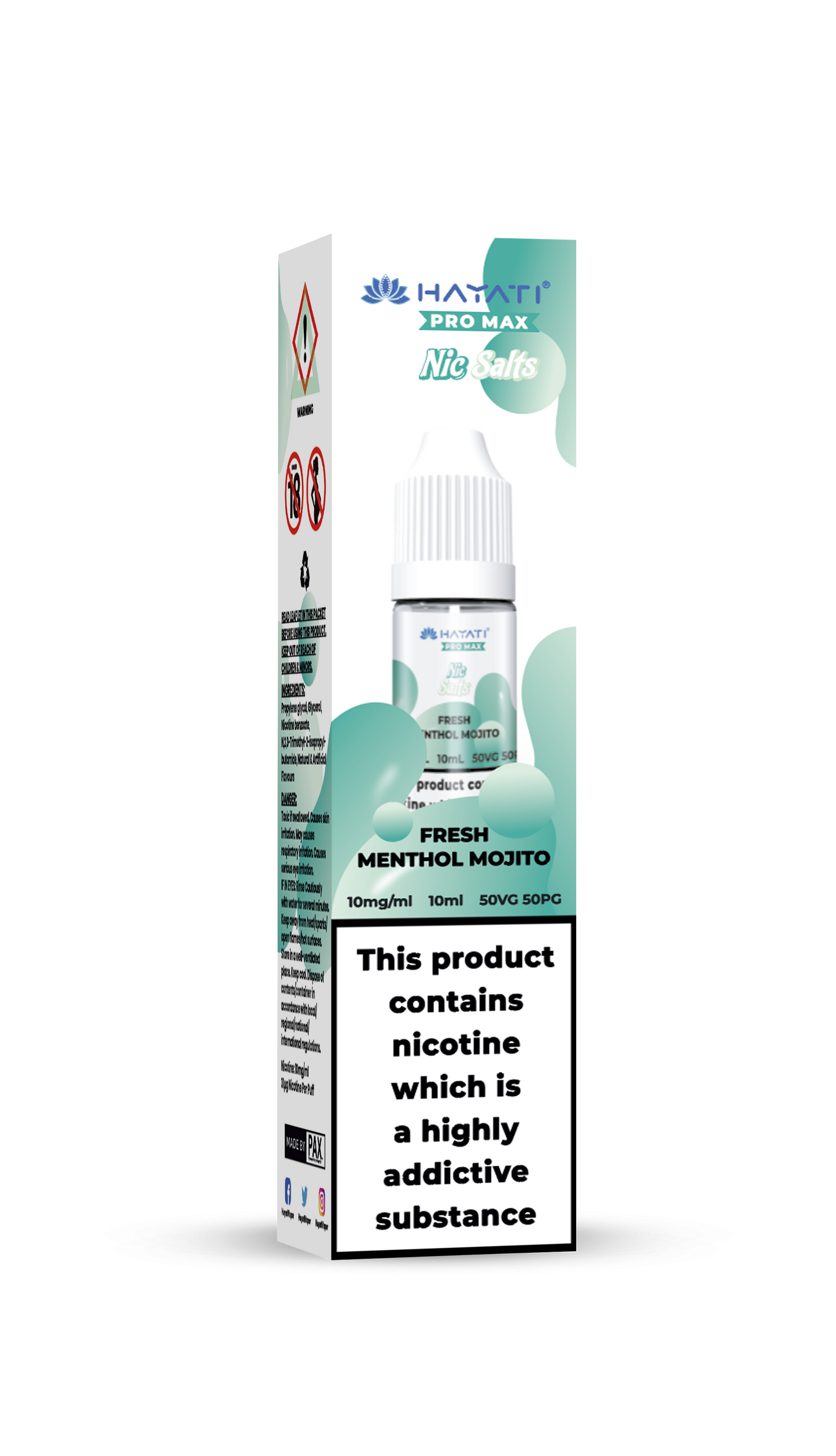 FRESH MENTHOL MOJITO - HAYATI NIC SALTS 10 MG