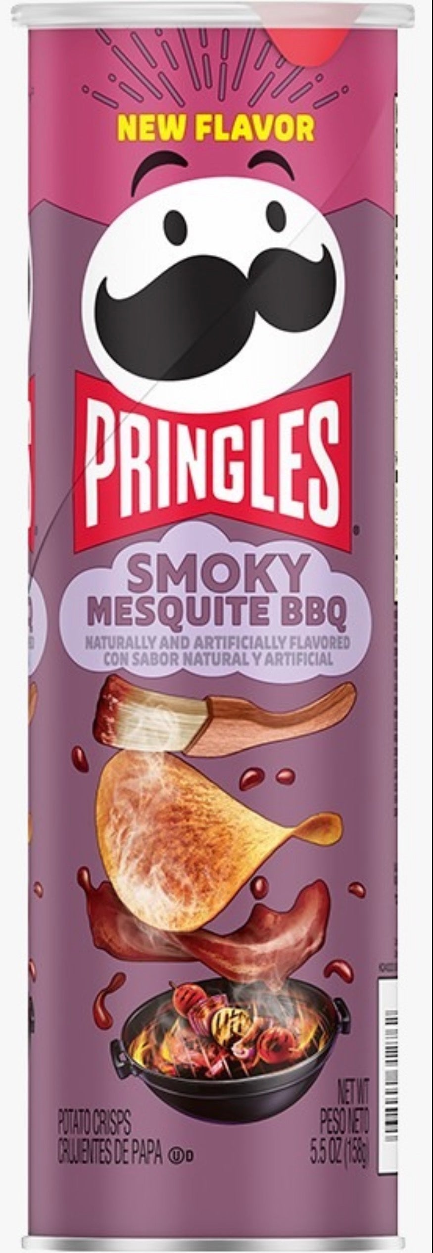 PRINGLES SMOKY MESQUITE BBQ POTATO 5.5oz 14 pcs