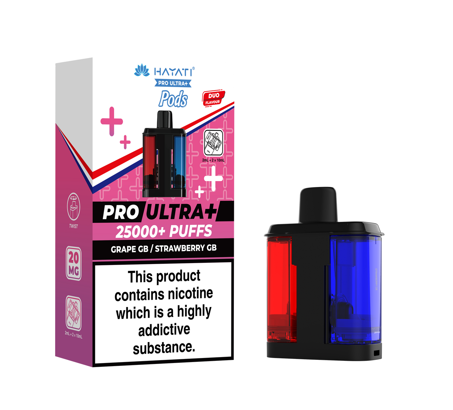 GRAPE GB STRAWBERRY GB - HAYATI PRO ULTRA PODS 25K+