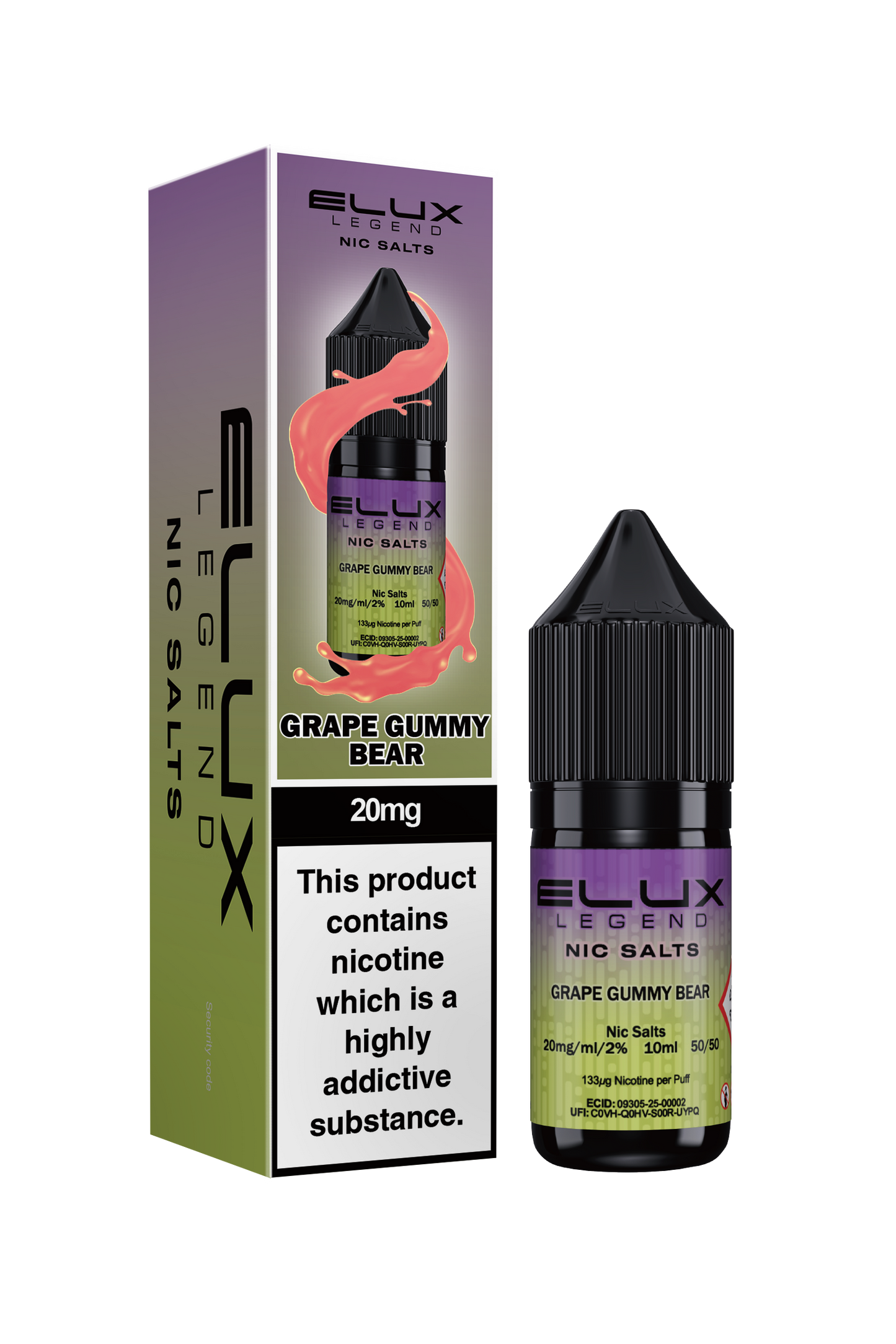 GRAPE GUMMY BEAR - ELUX NIC SALTS 20 MG
