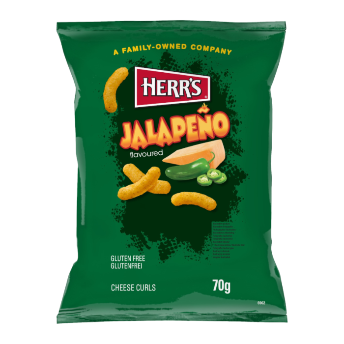 JALAPENO CHEESE CURLS - HERR'S (70g)
