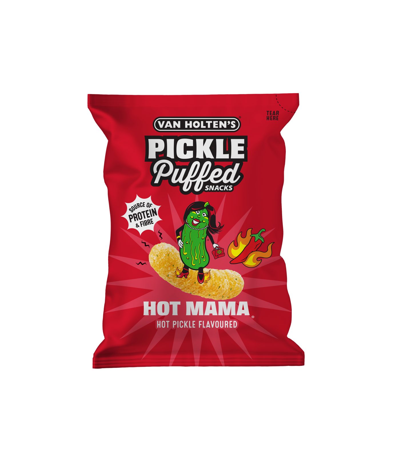 Van Holtens Hot Mama Pickle Puffs 14x50g £1.25PMP