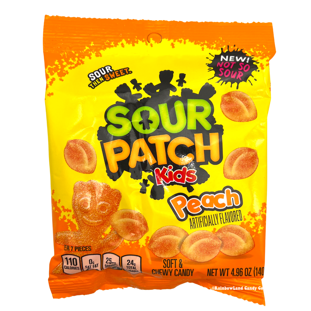 PEACH KIDS SOUR PATCH BAGS 12 X 3.6 oz