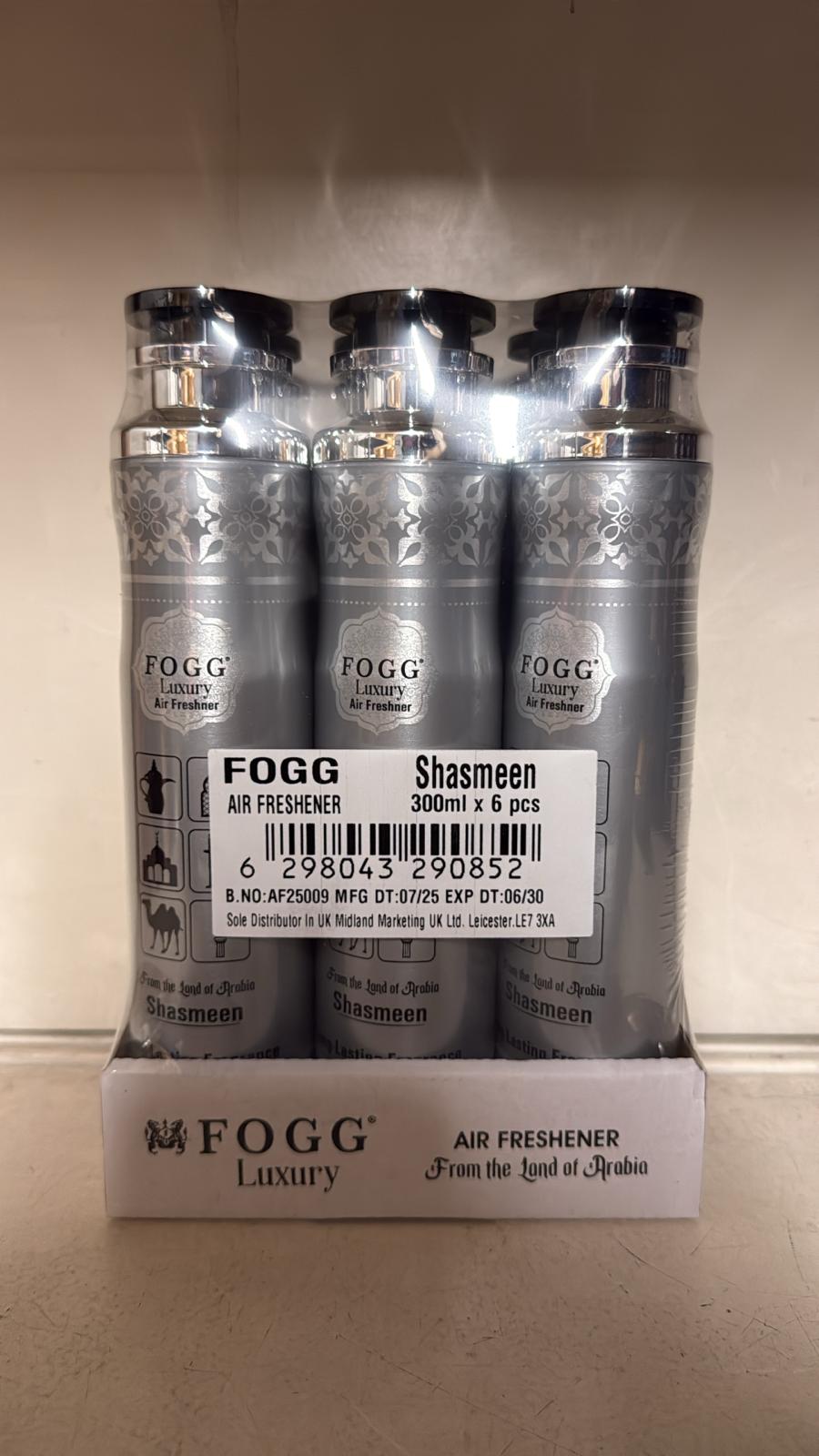 SHASMEEN - FOGG ARABIC AIR FRESHNERS (6x300ML)