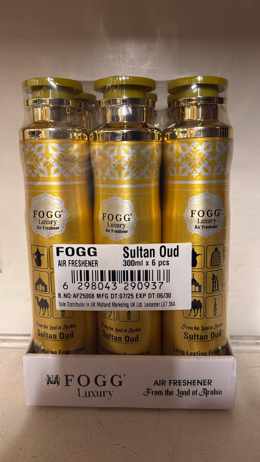 SULTAN OUD - FOGG ARABIC AIR FRESHNERS (6x300ML)