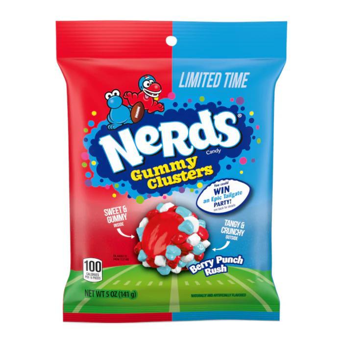 NERDS JUICY GUMMY CLUSTER BERRY PUNCH RUSH PEG BAGS (12 x 141G)