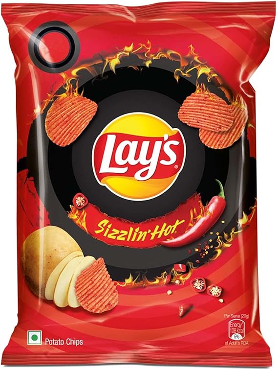 LAYS SIZZLING HOT CRISPS (45pack x48g)