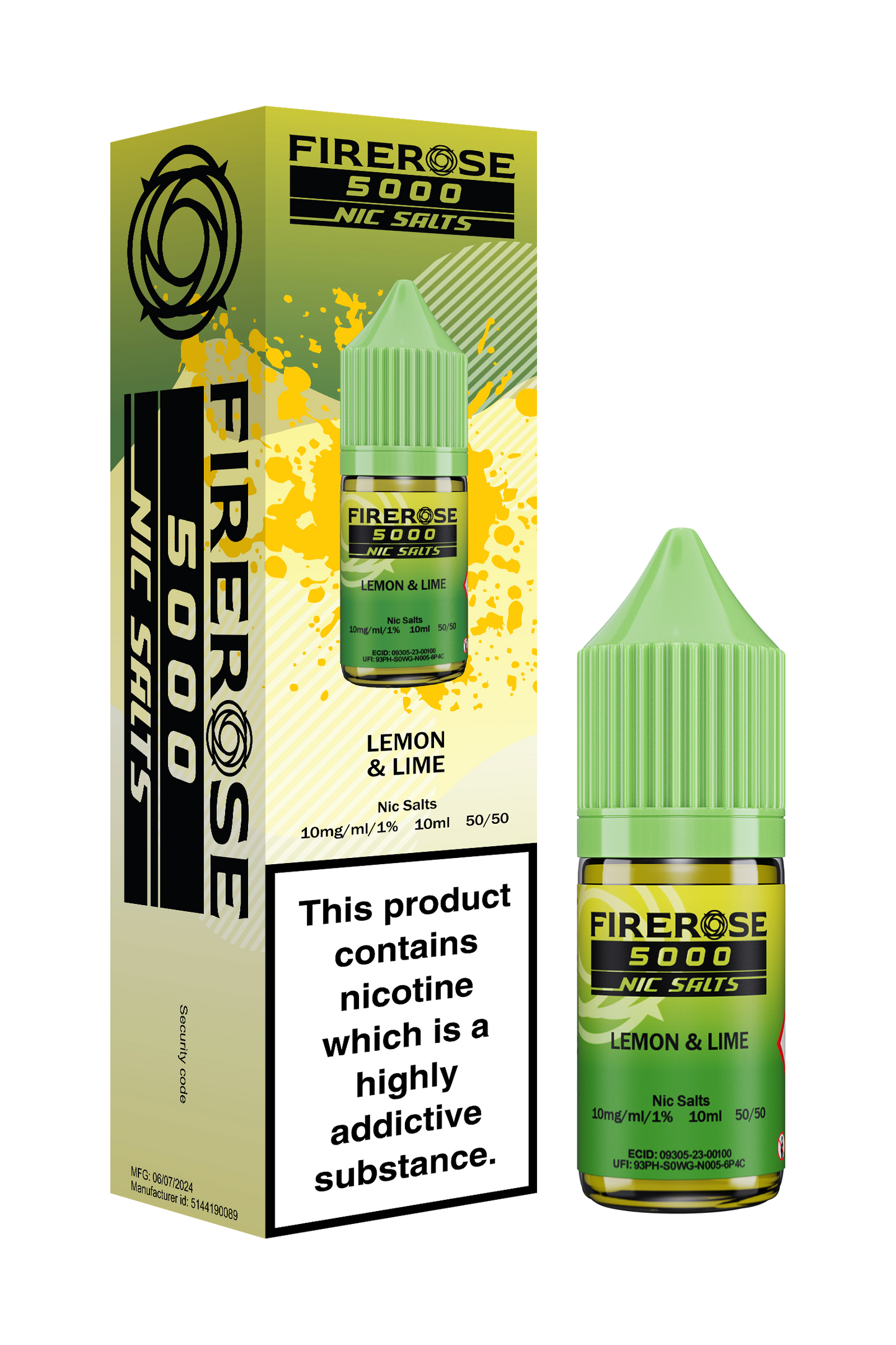 LEMON & LIME - FIREROSE NIC SALTS 10 MG