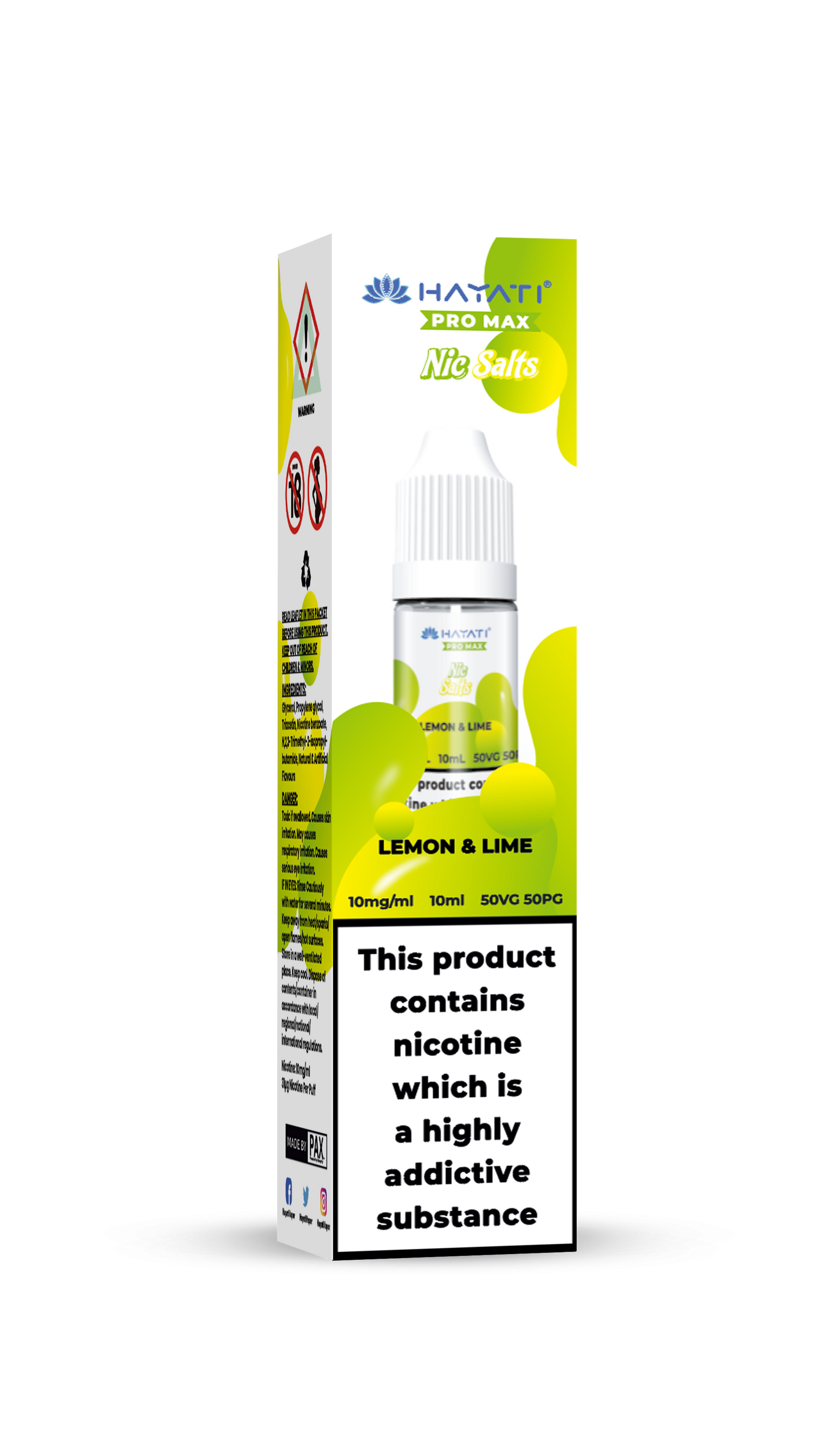 LEMON & LIME - HAYATI NIC SALTS 10 MG