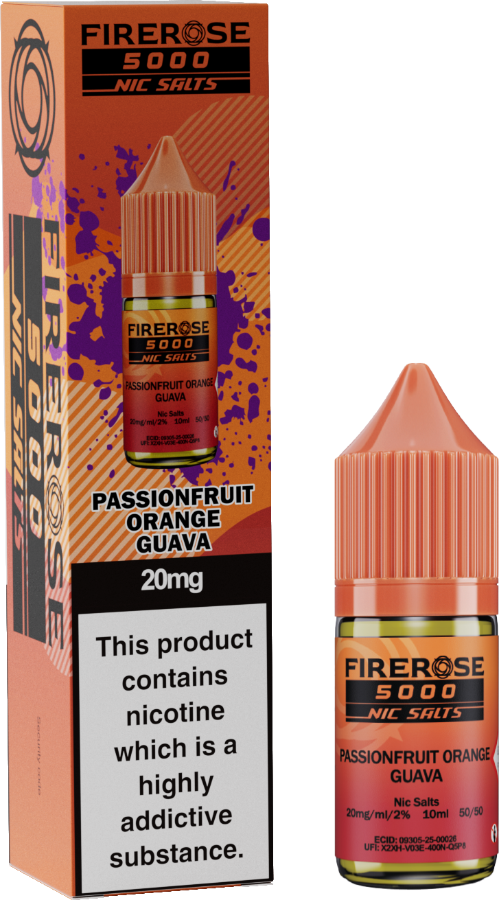 PASSIONFRUIT ORANGE GUAVA - FIREROSE NIC SALTS 20 MG