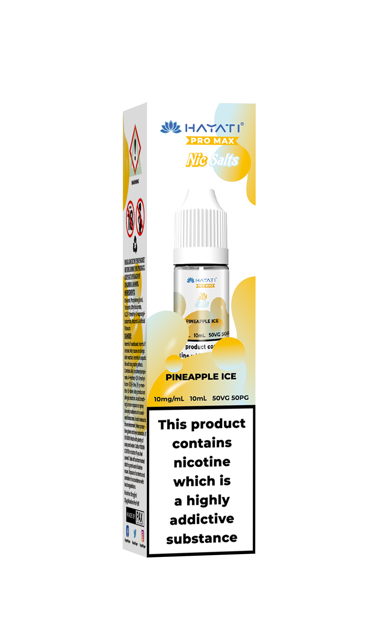 PINEAPPLE ICE - HAYATI NIC SALTS 10 MG
