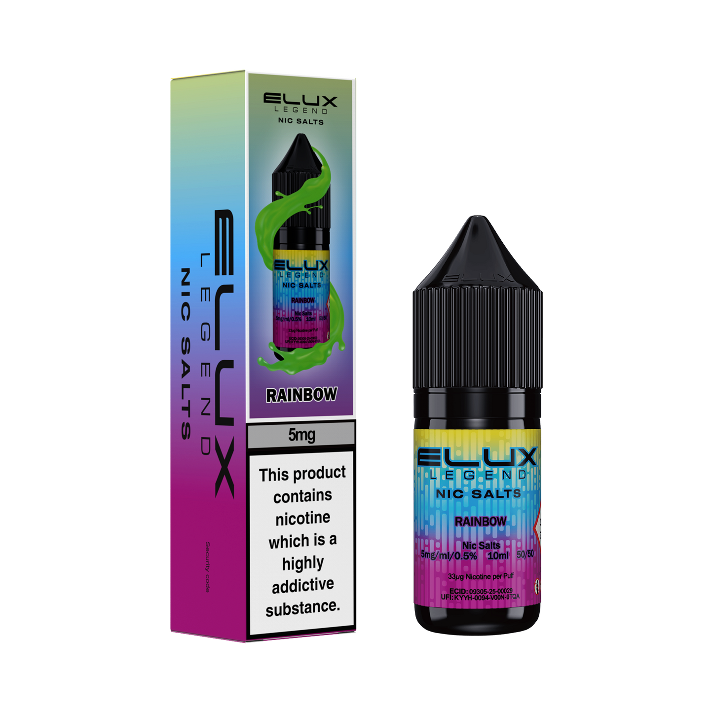 RAINBOW - ELUX NIC SALTS 5MG