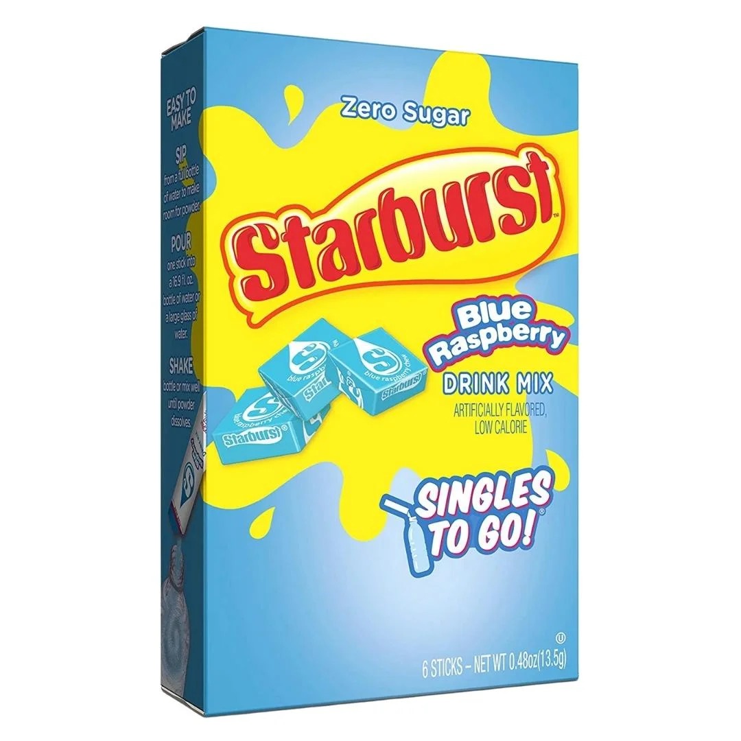 STARBURST BLUE RASPBERRY SINGLES TO GO! (12PCS)