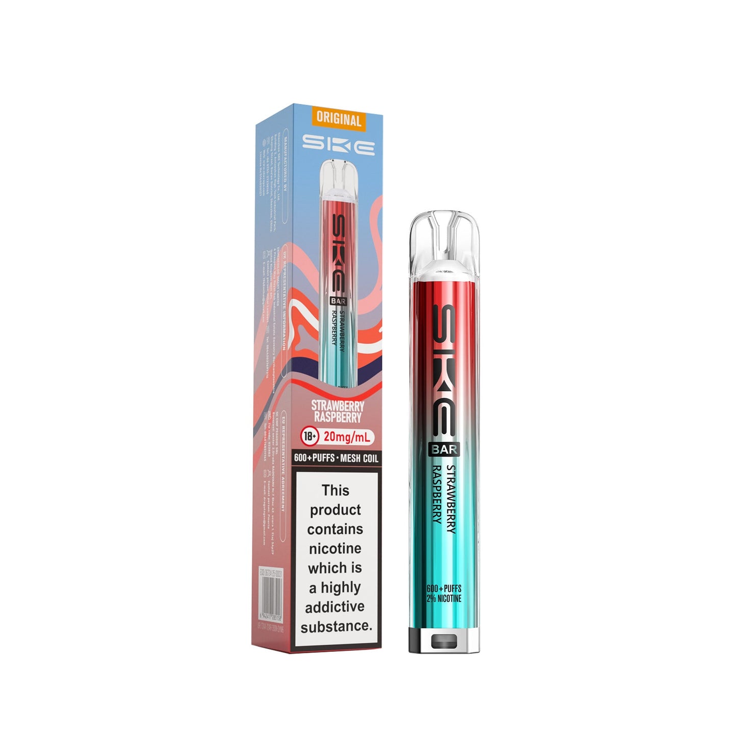 STRAWBERRY RASPBERRY - SKE 600 Pre filled Pod Kit