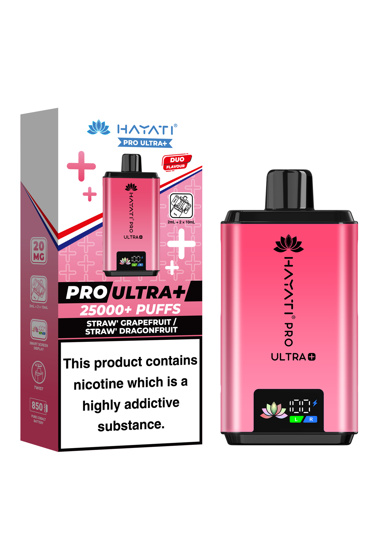 STRAW' GRAPEFRUIT/ STRAW' DRAGONFRUIT- HAYATI PRO ULTRA 25K