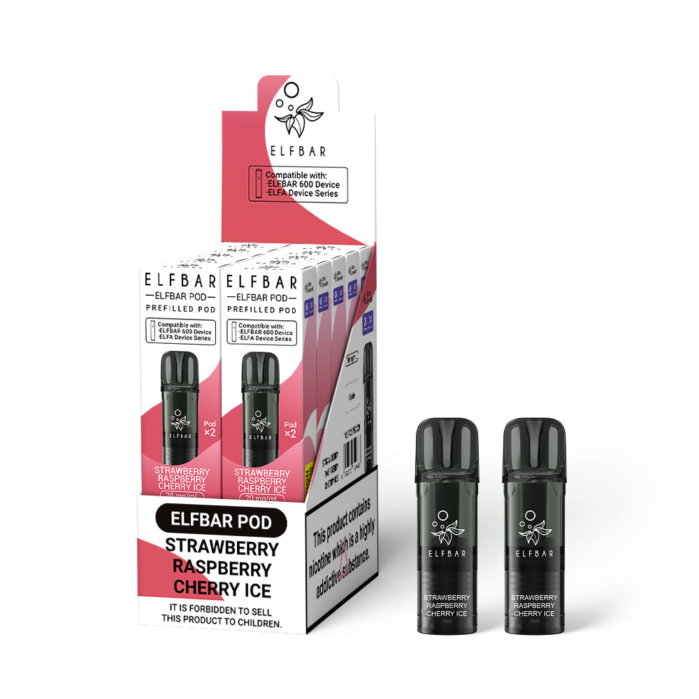 STRAWBERRY RASPBERRY CHERRY ICE - ELF BAR 600 POD