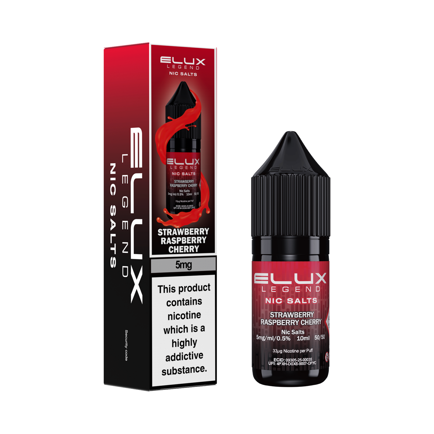 STRAWBERRY RASPBERRY CHERRY - ELUX NIC SALTS 5MG