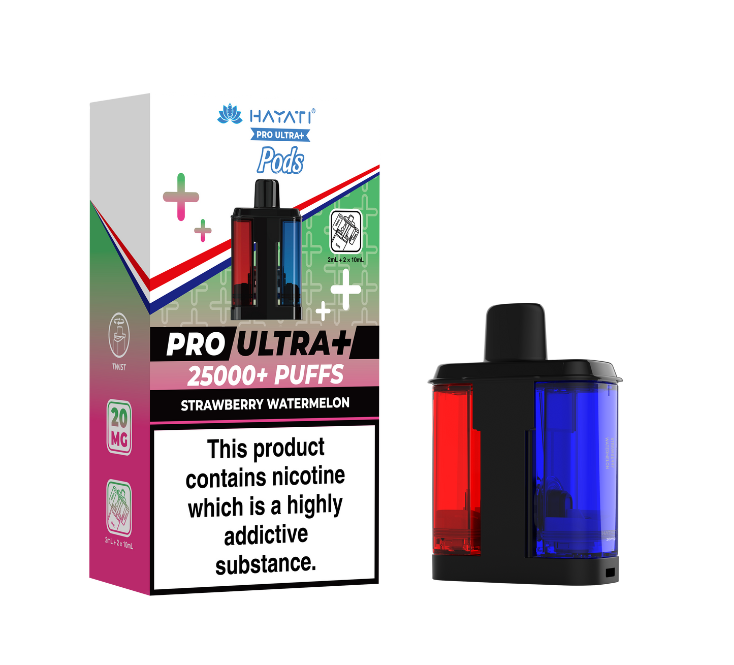 STRAWBERRY WATERMELON - HAYATI PRO ULTRA PODS 25K+