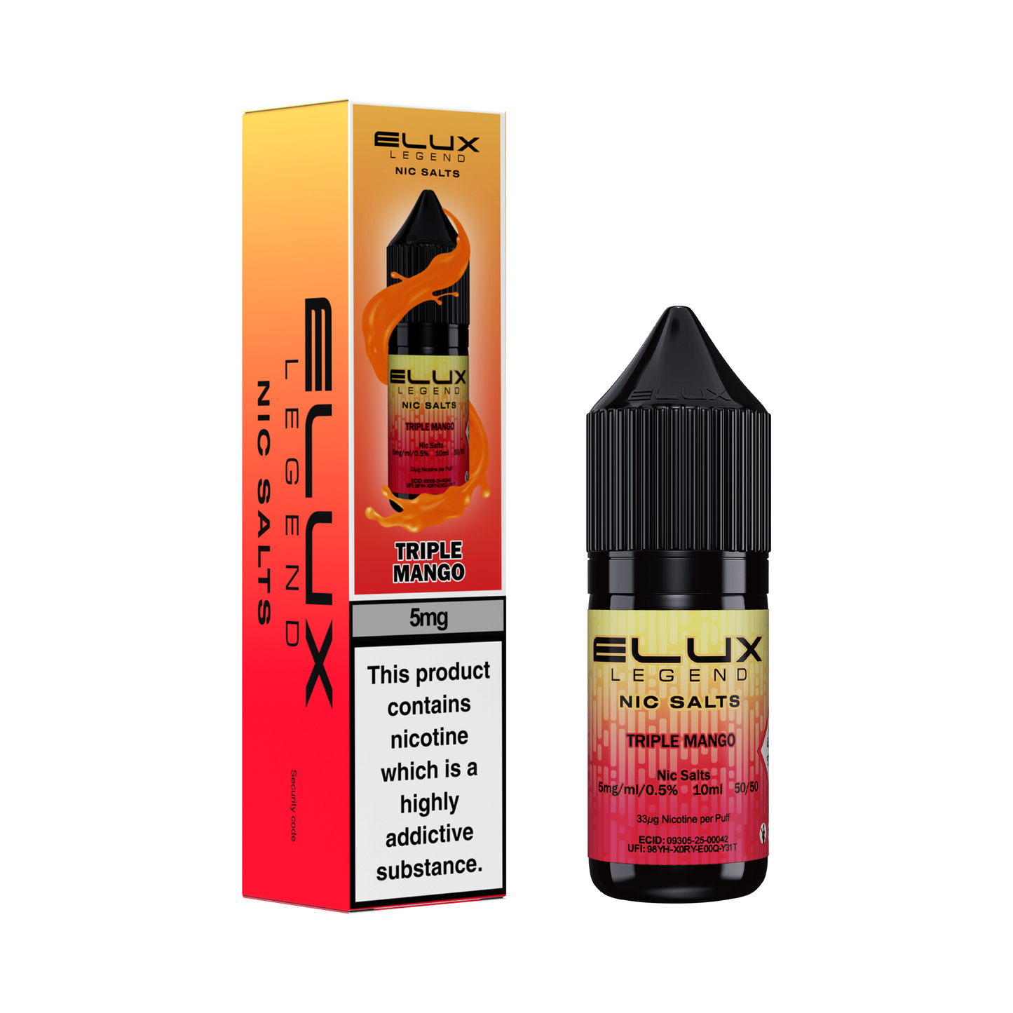 TRIPLE MANGO - ELUX NIC SALTS 5MG