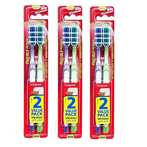 DOUBLE ACTION 2PK (x12) - COLGATE TOOTHBRUSHES