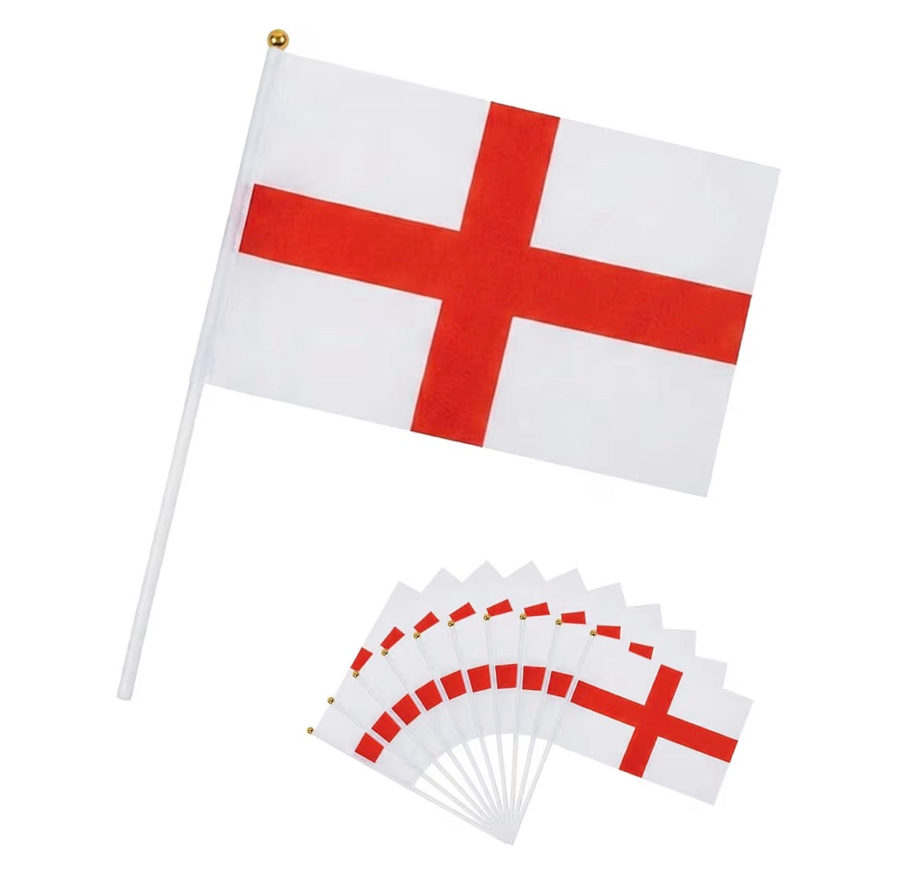 ENGLAND FLAGS - 100 PACK (14cm X 21cm)