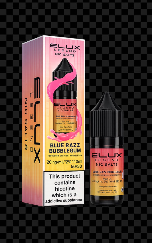 Blue Razz BUBBLEGUM - ELUX NIC SALTS 10MG