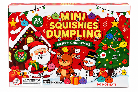CHRISTMAS MINI SQUISHIES DUMPLING ADVENT CALENDAR