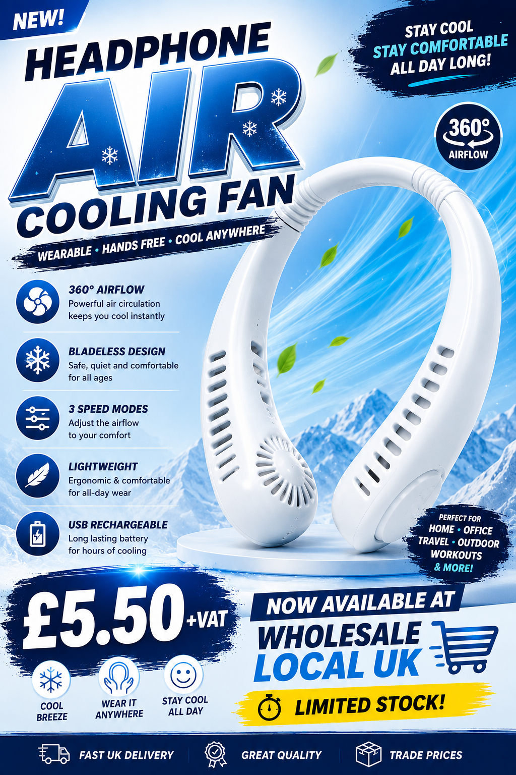 HEADPHONE AIR COOLING FAN